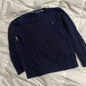 Vintage Navy Blue Polo Ralph Lauren Knit Sweater